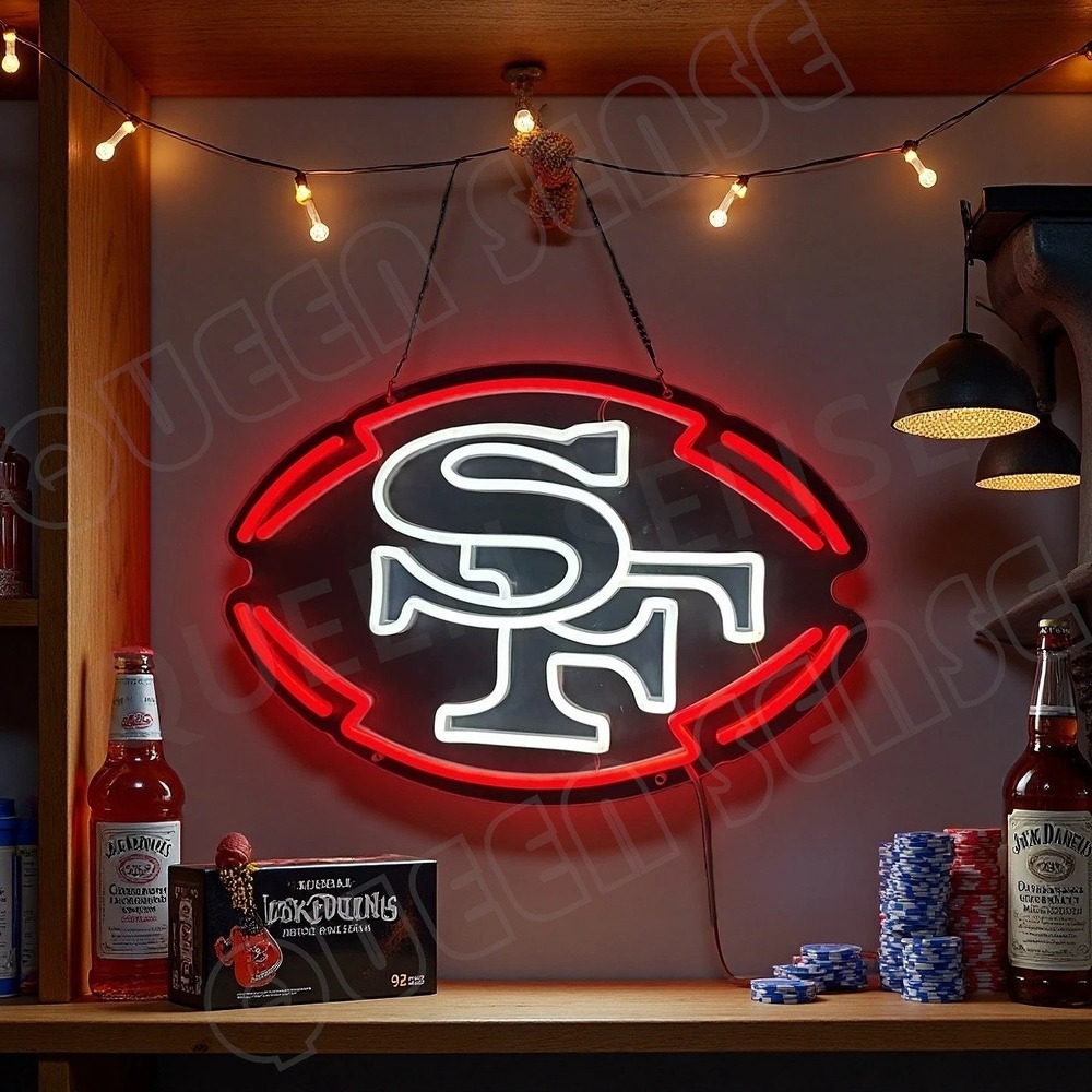 San Francisco 49ers Niners LED Neon Sign For Bar, Porch, Garage, Mancave 16 inch